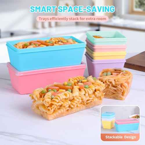Silicone Freezer Molds with Lids (6 Count)