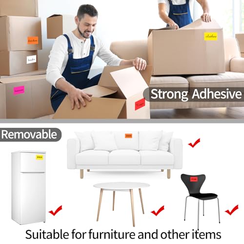 Removable Colored Labels Stickers