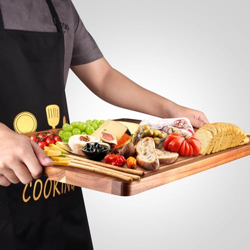 24"x18" XXL Extra Large Acacia Wood Cutting Boards for Kitchen Non Toxic