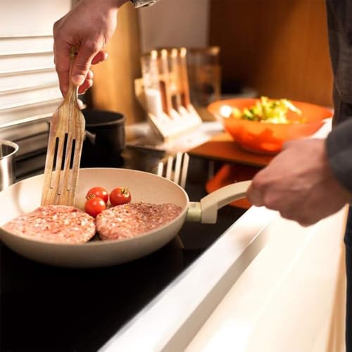 Spurtle Set Natural Acacia Wooden Kitchen Utensils Set of 2 (2 Count)