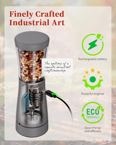 Electric Salt and Pepper Grinder Set with Storage Base (2 Count)