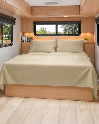 Short Queen Size 4 Piece Bed Sheet Set