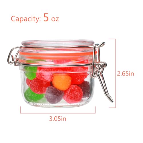 5 oz Glass Jars with Lids (5 Ounce)