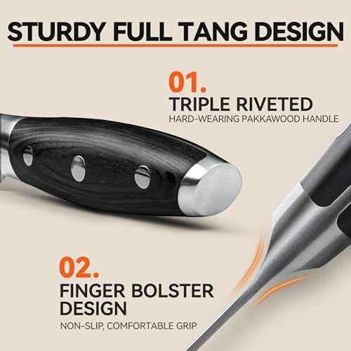 Fillet Knife 7 Inch Professional Fish Boning Knife for Trimming Meat & Poultry
