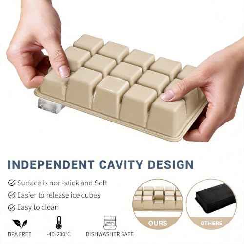 Silicone Ice Cube Tray 2 Pack (2 Count)