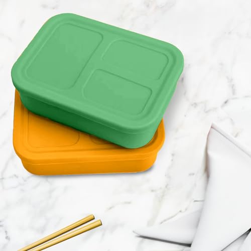 Platinum Silicone Bento Lunch Box Set of 2 (2 Count)