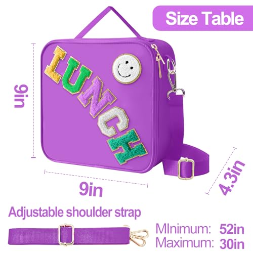 Insulated Lunch Bag With Adjustable Shoulder Strap