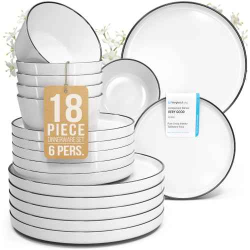 18 Piece White Dinnerware Set for 6 (18 Count)