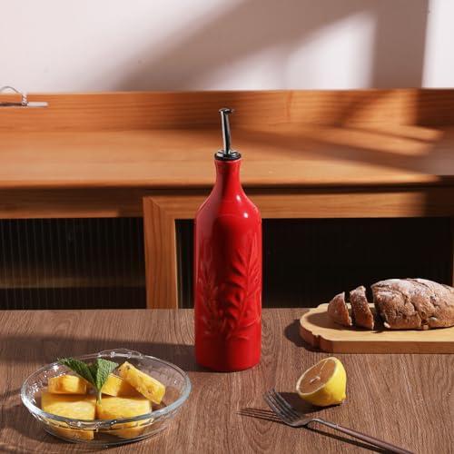 Sweejar Large Ceramic Olive Oil Dispenser Bottle