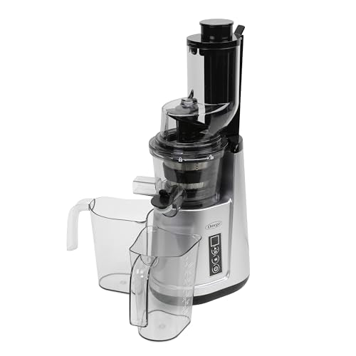 Wide Mouth Juicer Compact Vertical Cold Press Vegetable and Fruit Juice Extractor with 3