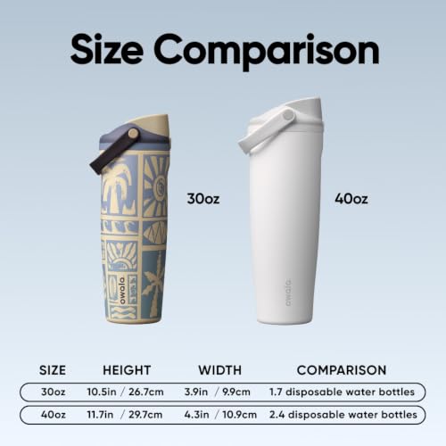 FreeSip Sway Stainless Steel Water Bottle 30 oz Vintage Surf