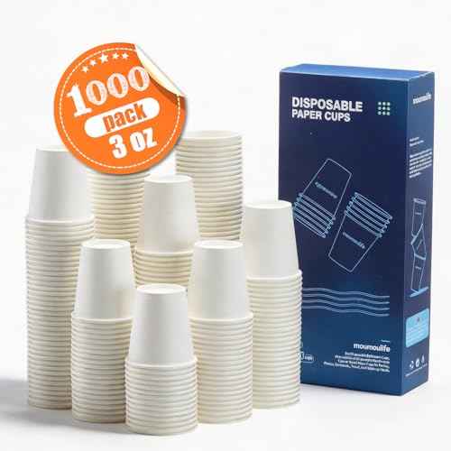 Disposable Paper Coffee Cups 3 oz 1000 Count