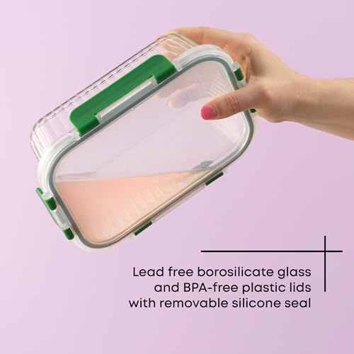 24pc Borosilicate Glass Storage Containers with Lids (24 Count)