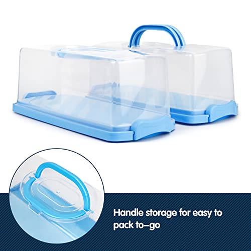 2 Pack Plastic Rectangular Bread Box with Clear Lid (2 Count)