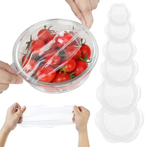 Silicone Stretch Lids for Food Storage in Fridge (6 Count)