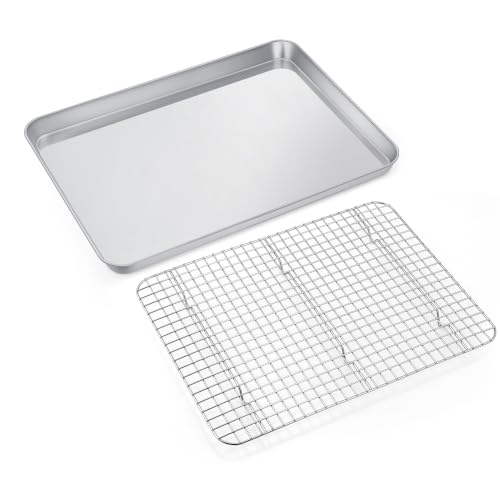 19.6 Inch Cookie Baking Sheet Pan with Wire Rack