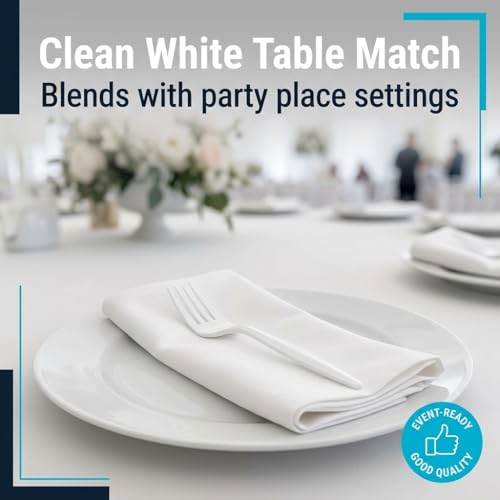 Plastic Forks White Heavy Duty Disposable Cutlery (1000 Count)