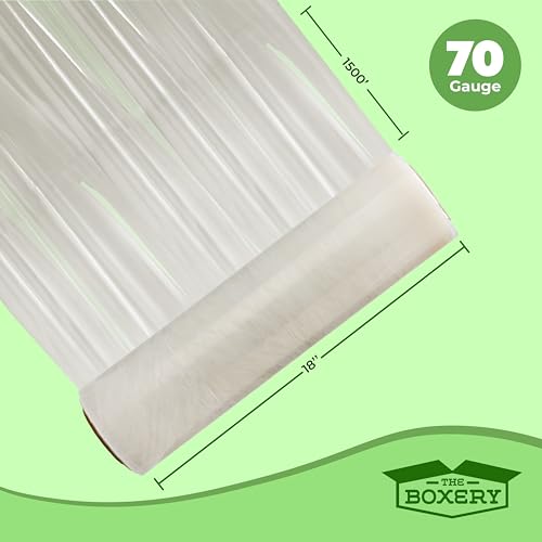 Clear 70 Gauge Stretch Wrap 18''X1500' Per Roll (4 Count)