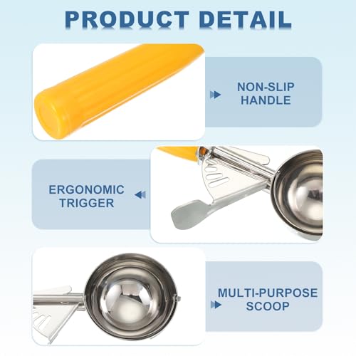 3 Pcs Cookie Scoops Ice Cream Scoop w