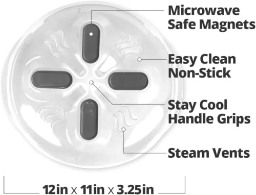 Magnetic Microwave Splatter Cover for Food