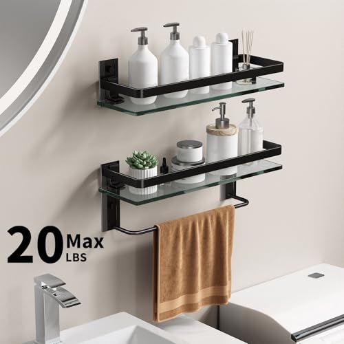 Bathroom Shelves Wall Mounted (2 Count)
