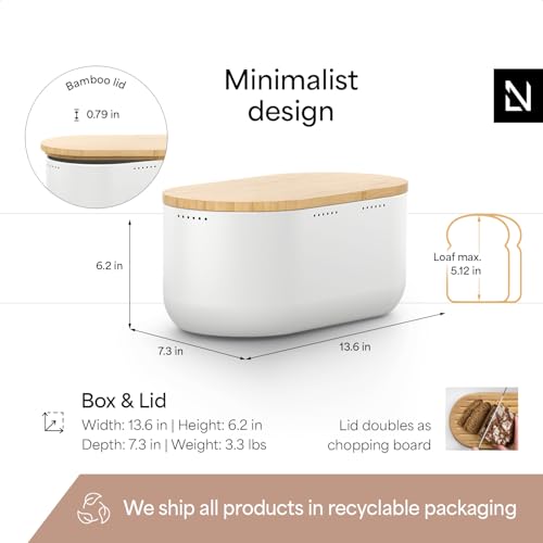 Bread Box I Metal bread box for long lasting freshness with non