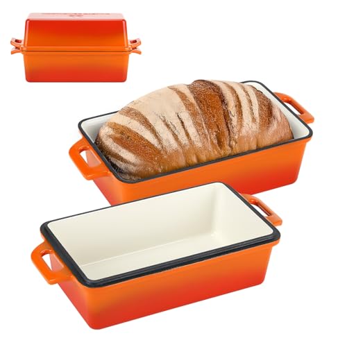 Enameled Cast Iron Loaf Pan with Lid