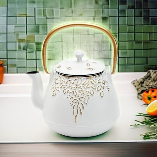 Tea Kettle TOPTIER Japanese Cast Iron Teapot with Infuser for Loose Leaf and Tea Bags