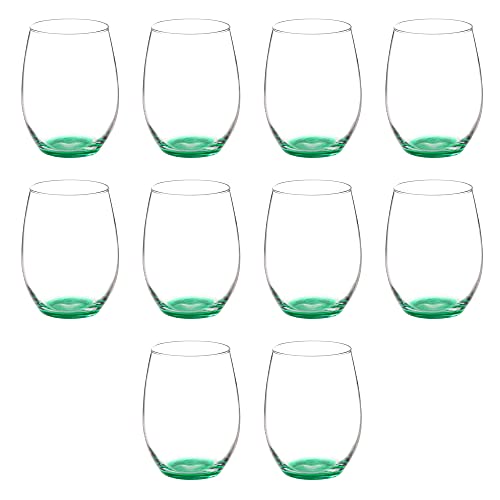 10 ARC Stemless Wine Glasses Set (10 Count)