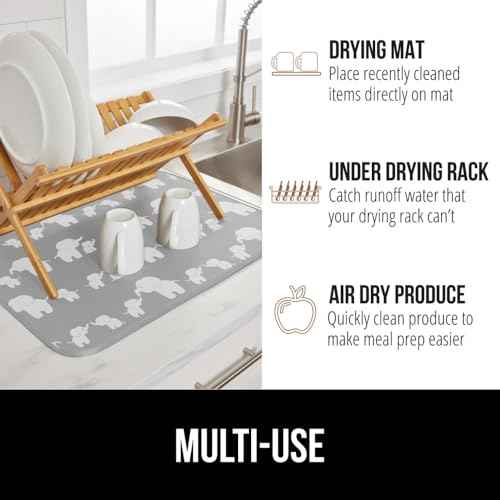 Ultra Absorbent Microfiber Dish Drying Mat