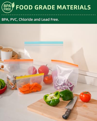 22 Pack Stand Up Reusable Freezer Bags