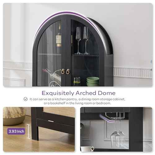 75'' Tall Arched Pantry Cabinet