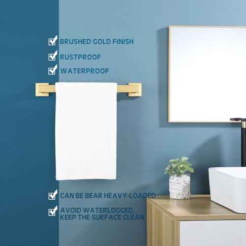 Bath Towel Bar Kitchen Dish Cloths Hanger 16 Inch Hand Towel Holder Stainless Steel Wall Mounted