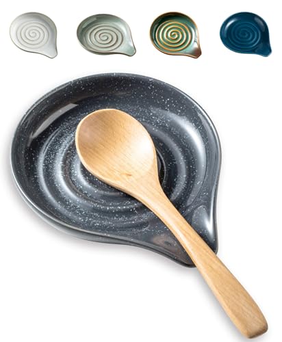 Spoon Rest Ceramic Spoon Holder for Stove Top Large Spatula Rest
