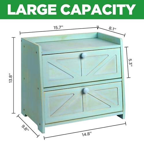 Bamboo Corner Bread Box for Kitchen Countertop 2