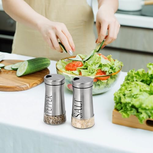 Salt and Pepper Shakers with Adjustable Pour Hole (2 Count)