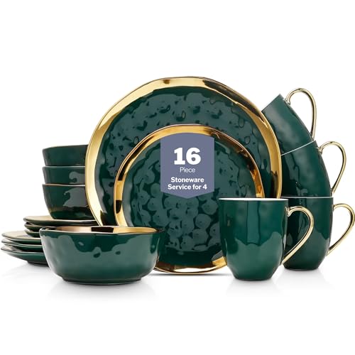 Florian Modern Porcelain 16 Piece Dinnerware Set (16 Count)