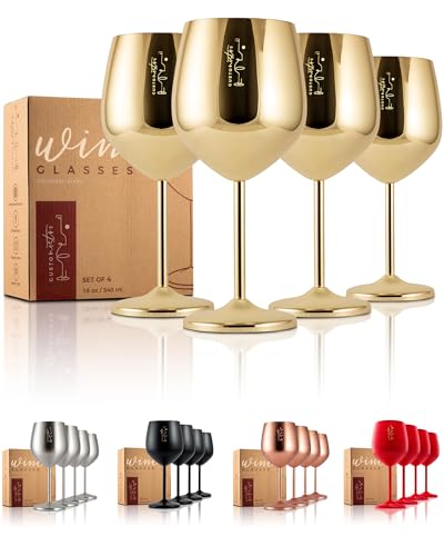 Stainless Steel Wine Glass (4 Count)