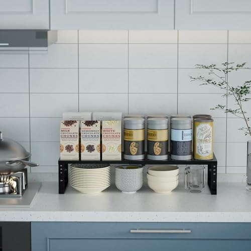 Expandable Spice Rack Kitchen Cabinet Shelf Organizer (2 Count)