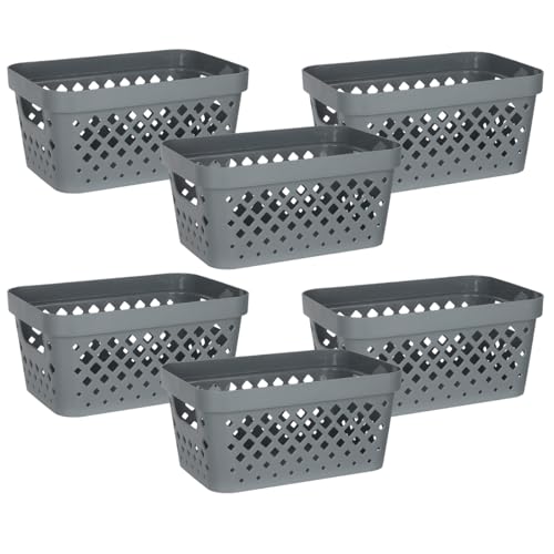 Plastic Baskets for Organizing (6 Count)