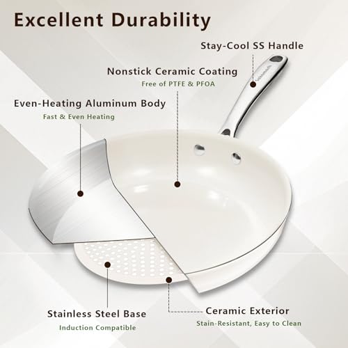 11" Nonstick Ceramic Frying Pan
