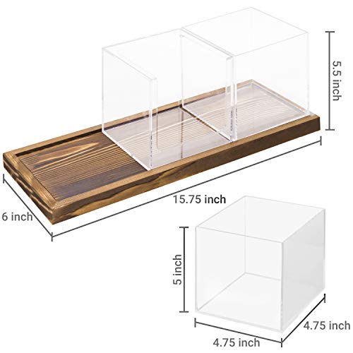 Coffee & Tea Station Organizer with Acrylic Compartments