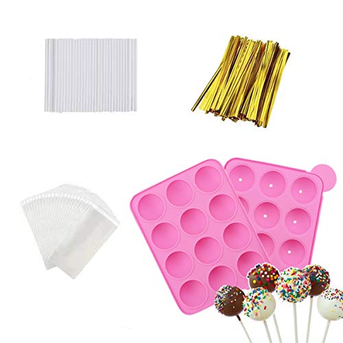12 Capacity Silicone Lollipop Mold Set