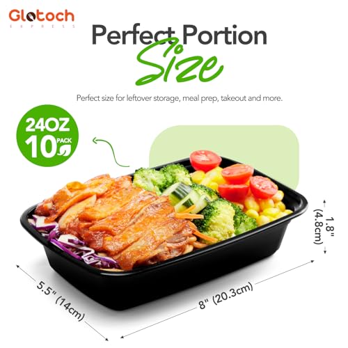 Glotoch Meal Prep Containers with Lids (10 Count)