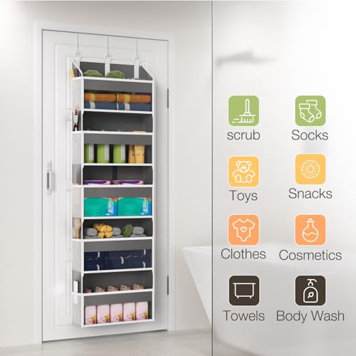 Over the Door Organizer with 5 Front & 10 MeshSide Pockets