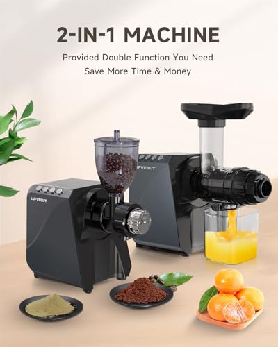 Cold Press Slow Juicer with Electric Coffee Grinder for Ginger