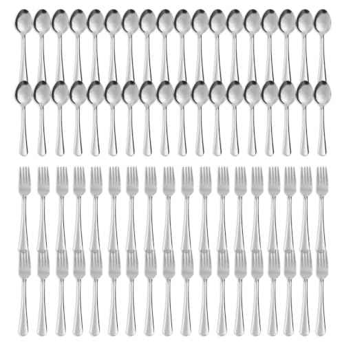 Forks and Spoons Silverware Set (72 Count)