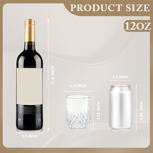 100 Pack Plastic Stemless Wine Glasses (100 Count)