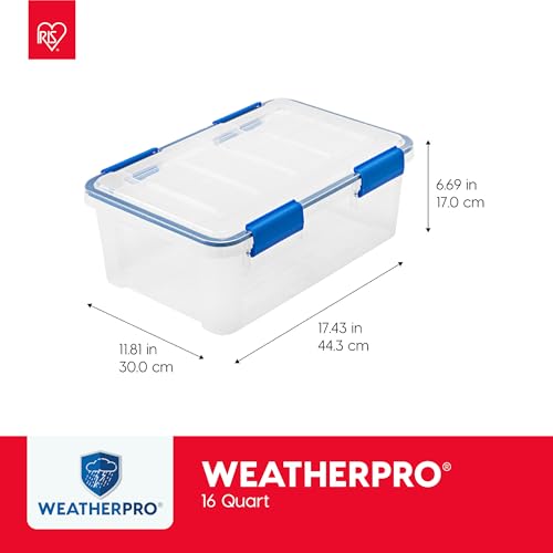3 Pack 16 Qt Storage Bins with Gasket Lids (3 Count)