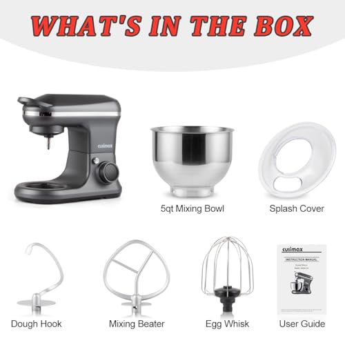 Stand Mixer CUSIMAX Kitchen Mixer with Digital Switch Control